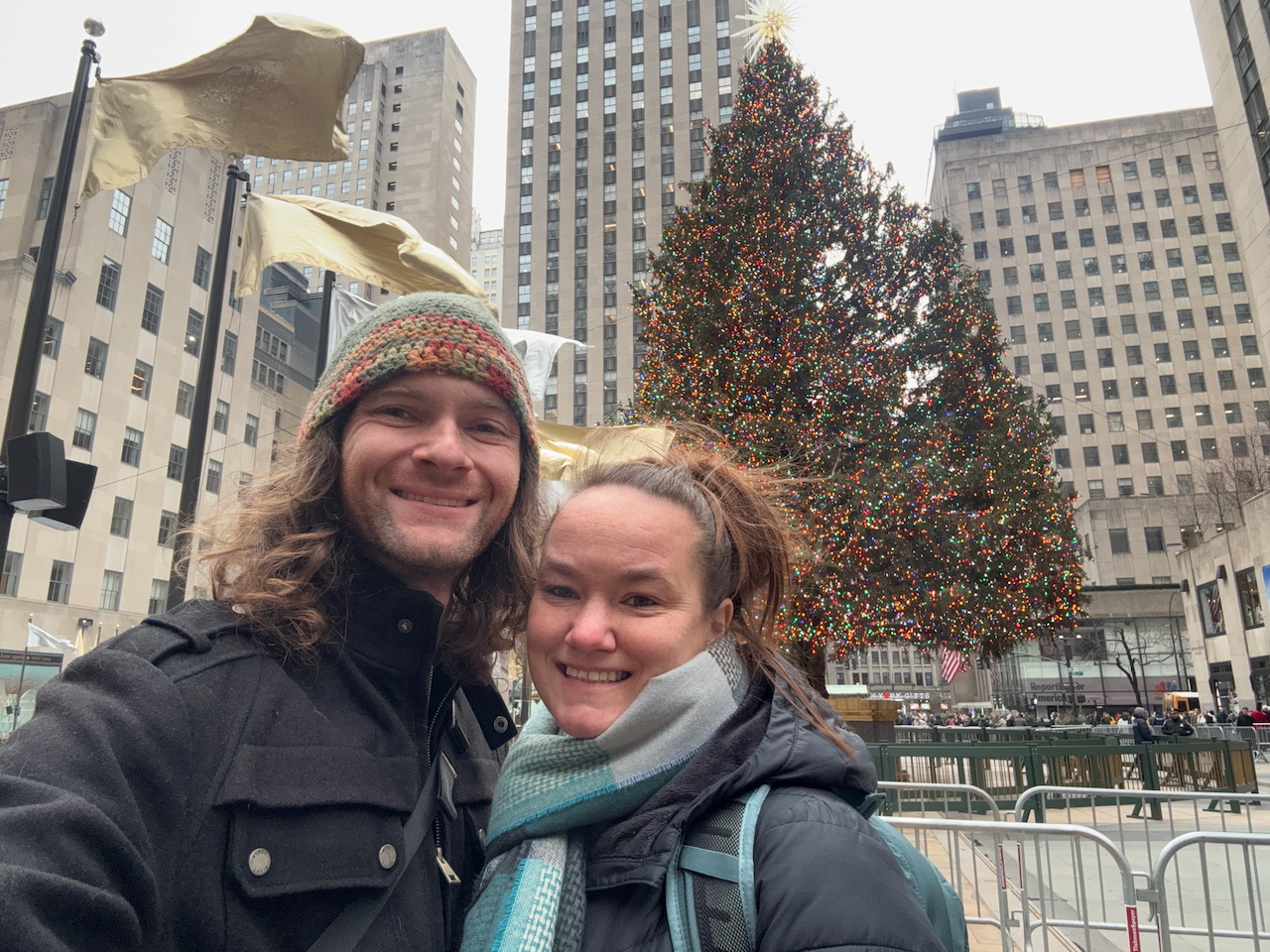 Pit stop in New York, visiting the Rockefeller Tree